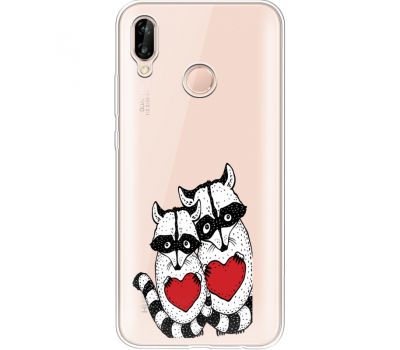 Силіконовий чохол BoxFace Huawei P20 Lite Raccoons in love (34991-cc29)