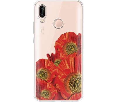 Силіконовий чохол BoxFace Huawei P20 Lite Red Poppies (34991-cc44)