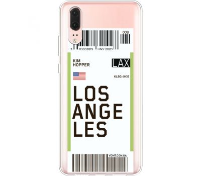Силіконовий чохол BoxFace Huawei P20 Ticket Los Angeles (35581-cc85)