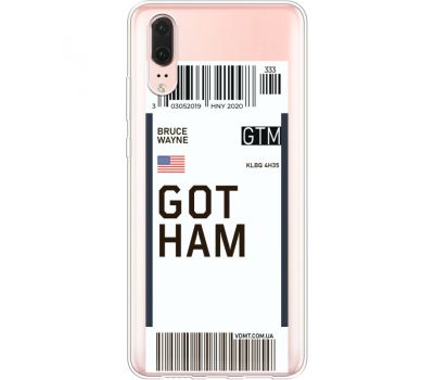Силіконовий чохол BoxFace Huawei P20 Ticket Gotham (35581-cc92)