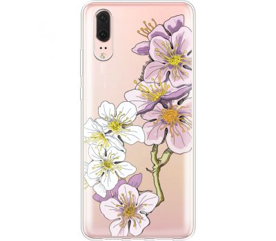 Силіконовий чохол BoxFace Huawei P20 Cherry Blossom (35581-cc4)