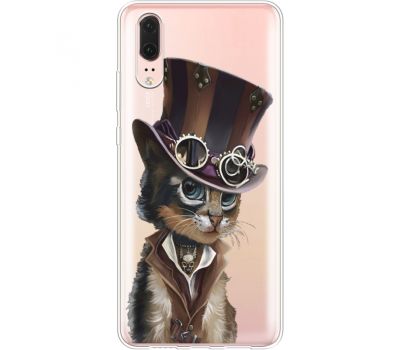 Силіконовий чохол BoxFace Huawei P20 Steampunk Cat (35581-cc39)