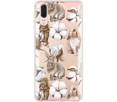 Силіконовий чохол BoxFace Huawei P20 Cotton and Rabbits (35581-cc49)