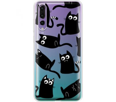 Силіконовий чохол BoxFace Huawei P20 Pro с 3D-глазками Black Kitty (36195-cc73)