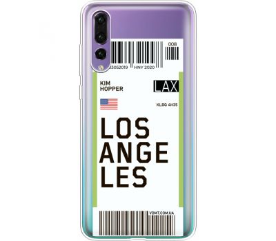 Силіконовий чохол BoxFace Huawei P20 Pro Ticket Los Angeles (36195-cc85)