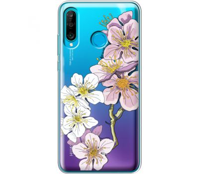 Силіконовий чохол BoxFace Huawei P30 Lite Cherry Blossom (36872-cc4)