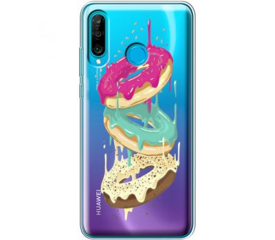 Силіконовий чохол BoxFace Huawei P30 Lite Donuts (36872-cc7)