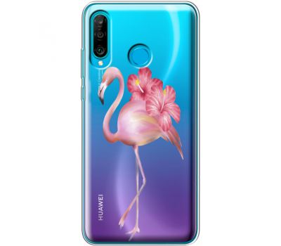 Силіконовий чохол BoxFace Huawei P30 Lite Floral Flamingo (36872-cc12)