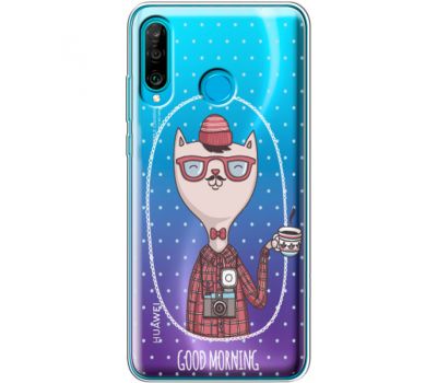 Силіконовий чохол BoxFace Huawei P30 Lite Good Morning (36872-cc42)