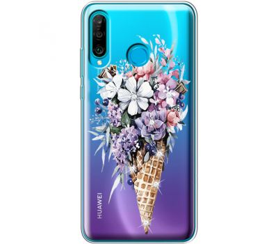 Силіконовий чохол BoxFace Huawei P30 Lite Ice Cream Flowers (936872-rs17)