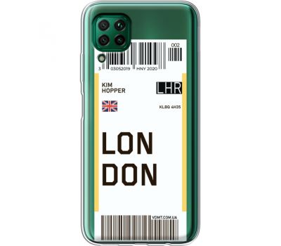 Силіконовий чохол BoxFace Huawei P40 Lite Ticket London (39380-cc83)