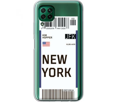 Силіконовий чохол BoxFace Huawei P40 Lite Ticket New York (39380-cc84)