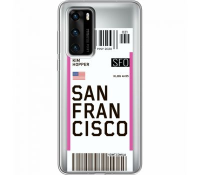 Силіконовий чохол BoxFace Huawei P40 Ticket  San Francisco (39747-cc79)
