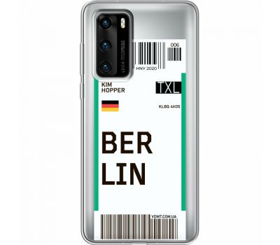 Силіконовий чохол BoxFace Huawei P40 Ticket Berrlin (39747-cc80)