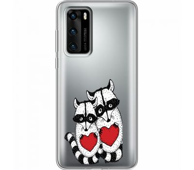 Силіконовий чохол BoxFace Huawei P40 Raccoons in love (39747-cc29)