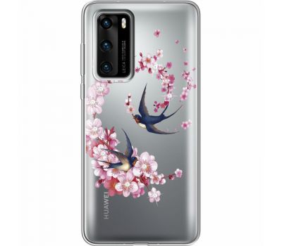 Силіконовий чохол BoxFace Huawei P40 Swallows and Bloom (939747-rs4)