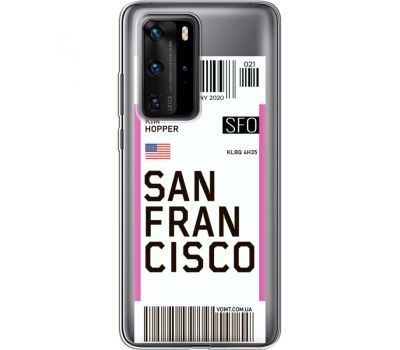 Силіконовий чохол BoxFace Huawei P40 Pro Ticket  San Francisco (39751-cc79)