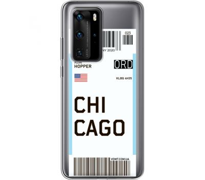 Силіконовий чохол BoxFace Huawei P40 Pro Ticket Chicago (39751-cc82)