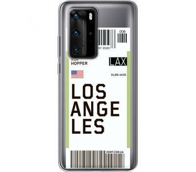 Силіконовий чохол BoxFace Huawei P40 Pro Ticket Los Angeles (39751-cc85)
