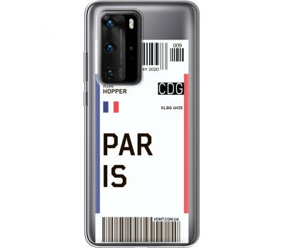 Силіконовий чохол BoxFace Huawei P40 Pro Ticket Paris (39751-cc86)