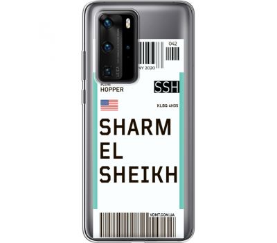 Силіконовий чохол BoxFace Huawei P40 Pro Ticket Sharmel Sheikh (39751-cc90)