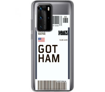 Силіконовий чохол BoxFace Huawei P40 Pro Ticket Gotham (39751-cc92)