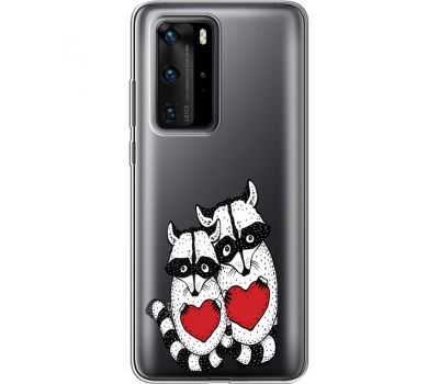 Силіконовий чохол BoxFace Huawei P40 Pro Raccoons in love (39751-cc29)