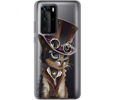 Силіконовий чохол BoxFace Huawei P40 Pro Steampunk Cat (39751-cc39)