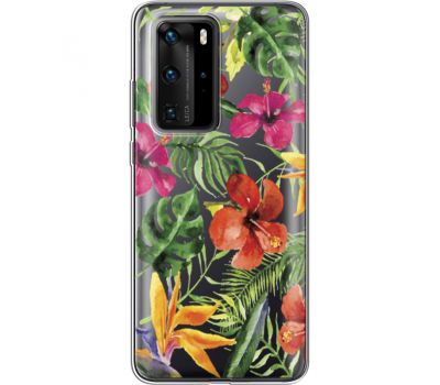 Силіконовий чохол BoxFace Huawei P40 Pro Tropical Flowers (39751-cc43)