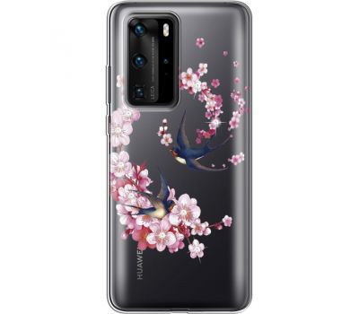 Силіконовий чохол BoxFace Huawei P40 Pro Swallows and Bloom (939751-rs4)