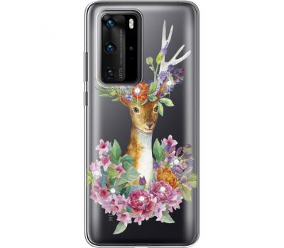 Силіконовий чохол BoxFace Huawei P40 Pro Deer with flowers (939751-rs5)
