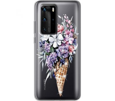 Силіконовий чохол BoxFace Huawei P40 Pro Ice Cream Flowers (939751-rs17)