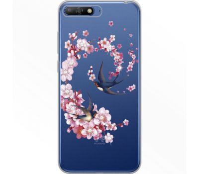 Силіконовий чохол BoxFace Huawei Y6 2018 Swallows and Bloom (934967-rs4)