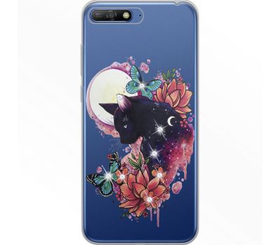 Силіконовий чохол BoxFace Huawei Y6 2018 Cat in Flowers (934967-rs10)