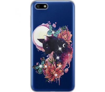 Силіконовий чохол BoxFace Huawei Y5 2018 Cat in Flowers (934965-rs10)