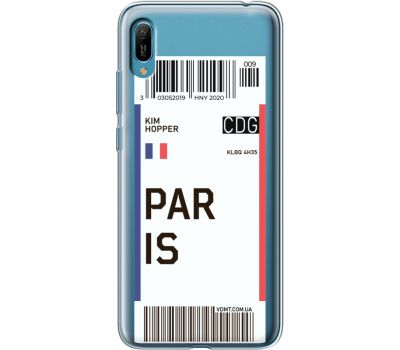 Силіконовий чохол BoxFace Huawei Y6 2019 Ticket Paris (36452-cc86)