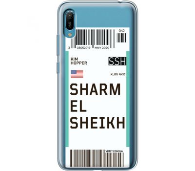 Силіконовий чохол BoxFace Huawei Y6 2019 Ticket Sharmel Sheikh (36452-cc90)