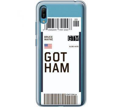 Силіконовий чохол BoxFace Huawei Y6 2019 Ticket Gotham (36452-cc92)
