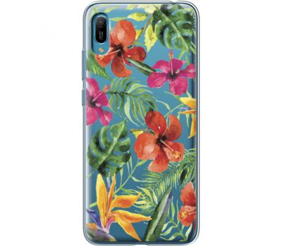 Силіконовий чохол BoxFace Huawei Y6 2019 Tropical Flowers (36452-cc43)