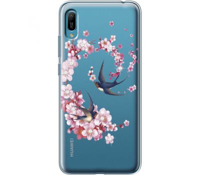 Силіконовий чохол BoxFace Huawei Y6 2019 Swallows and Bloom (936452-rs4)