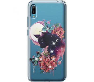 Силіконовий чохол BoxFace Huawei Y6 2019 Cat in Flowers (936452-rs10)