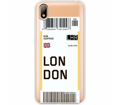 Силіконовий чохол BoxFace Huawei Y5 2019 Ticket London (37077-cc83)