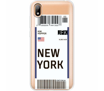 Силіконовий чохол BoxFace Huawei Y5 2019 Ticket New York (37077-cc84)