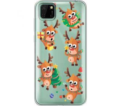 Силіконовий чохол BoxFace Huawei Y5p с 3D-глазками Reindeer (40025-cc74)