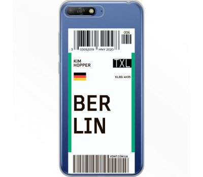 Силіконовий чохол BoxFace Huawei Y6 2018 Ticket Berrlin (34967-cc80)