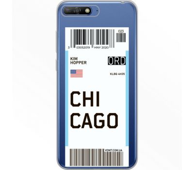 Силіконовий чохол BoxFace Huawei Y6 2018 Ticket Chicago (34967-cc82)