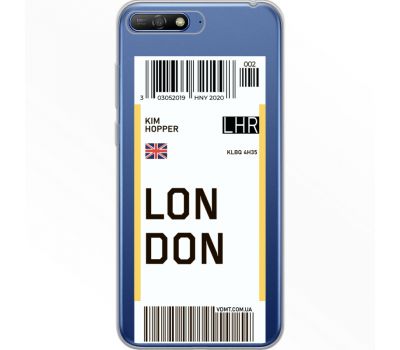 Силіконовий чохол BoxFace Huawei Y6 2018 Ticket London (34967-cc83)