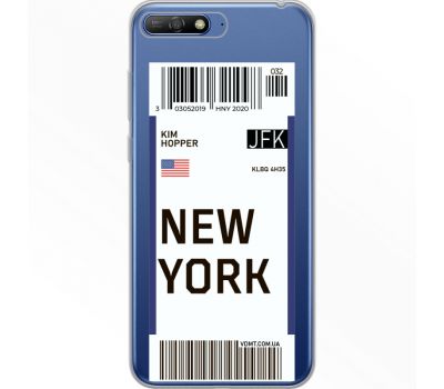 Силіконовий чохол BoxFace Huawei Y6 2018 Ticket New York (34967-cc84)