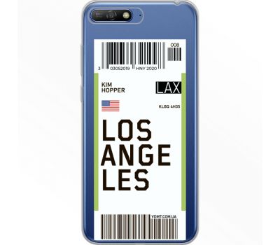 Силіконовий чохол BoxFace Huawei Y6 2018 Ticket Los Angeles (34967-cc85)