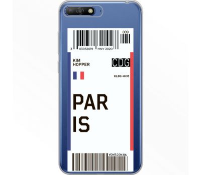 Силіконовий чохол BoxFace Huawei Y6 2018 Ticket Paris (34967-cc86)